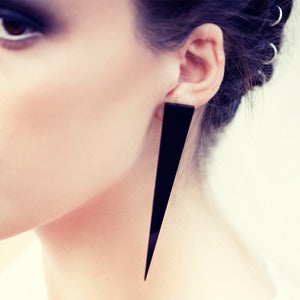 Image of Isosceles. Long Acrylic Earrings