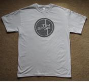 Image of Men's Tim Stop T-shirt (grey on white)
