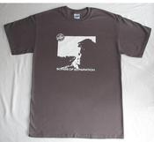 Image of Men's Songs of Separation T-Shirt (white on grey)