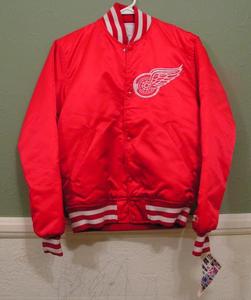 Image of DEADSTOCK VINTAGE DETROIT RED WINGS SATIN STARTER JACKET