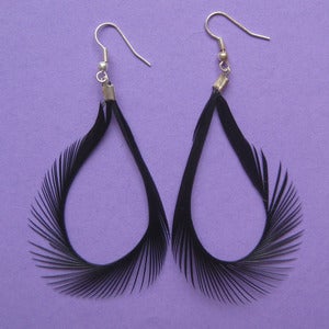 Image of Spikey Feather Earrings (various colours)