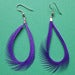 Image of Spikey Feather Earrings (various colours)