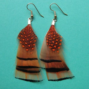 Image of Lucky dip feather Earrings (various colours)