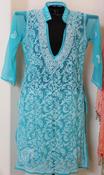 Image of Georgette Designer Kurti - SeaGreen Blue