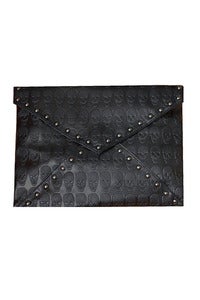 Image of Black ((AMORE)) Skulls Black Clutch / Shoulder Bag