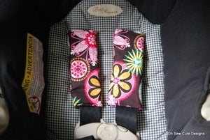 Image of Cute Reversible Car Seat Strap Covers of Your CHOICE