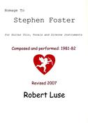 Image of Homage to Stephen Foster - sheet music edition (guitar quartet score and parts)