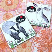 Image of I ♥ Beer/Wine Coaster Set