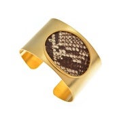Image of Nancy Cuff Bracelet-Brown Snakeskin