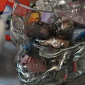 Image of Glass Skull Vase