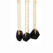Image of Black Tourmaline Necklaces - Silver or Gold