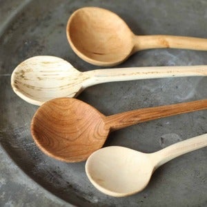 Image of Handmade wooden cawl spoons