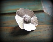 Image of Sterling Silver Poppy Ring ~ Wide Band
