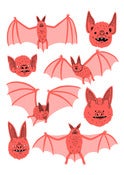 Image of Bats - A3 Risograph Print