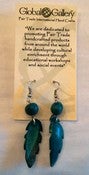 Image of Tagua Nut Leaf Earrings