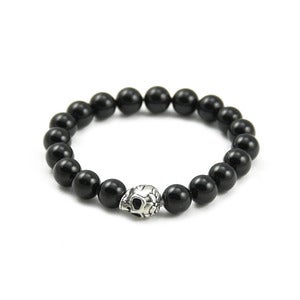 Image of Mystic Black SWAROVSKI™ Pearl & Skull Bracelet