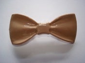 Image of Bow brooch - coffee 
