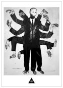 Image of Mutant Lunatic with Broken Mask - Postcard.