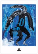 Image of Mutant in a Derelict Church at Night - Postcard.