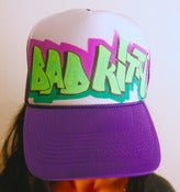 Image of BAD KITTY TRUCKER CAP  - PURPLE