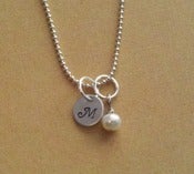 Image of Mini Round Initial Necklace