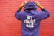 Image of INDIVIDUAL: Navy Square Logo Hoodie