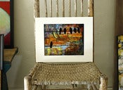 Image of Birds on a Wire Signed Print with Mat "First Step"