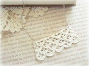 Image of Silver Lace Strip Necklace