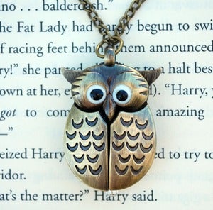 Image of Winged Owl Watch Necklace