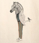 Image of ::Bolsa Zebra & Bird::