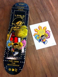 Image of PAC-MAN THE DESTROYER PACK (SKATE DECK & PRINT)
