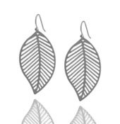 Image of Silver Leaf Earrings
