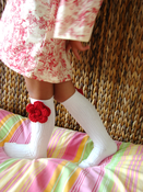 Image of Girls Fabulously Stylish Knee High Socks.....White