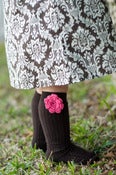 Image of Girls Fabulously Stylish Knee High Socks.....Brown