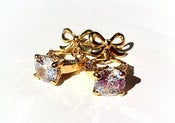 Image of Faux Diamond Solitaire earrings