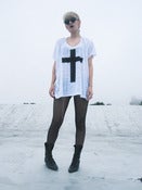 Image of BIG CROSS White Burnout Tee