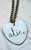 Image of Personalised Heart Enamel Name Necklace