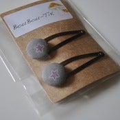 Image of Lot de barrettes "clic-clac" en Tissu Joli