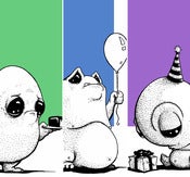 Image of Party Monsters - Set of 3 Prints