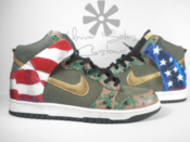 Image of U.S. Marines x UniverSoles Custom Nikes Dunk Hi 