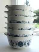 Image of 6 Retro scandinavian style patterned bowls