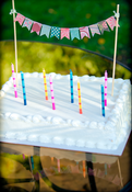 Image of Hand-made Birthday Cake Mini-Bunting Garland