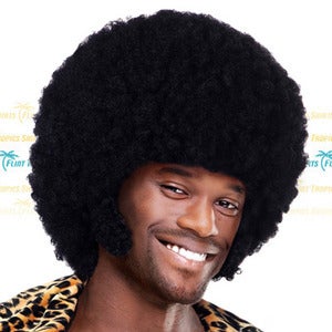 Image of Black Afro and Chops Wig