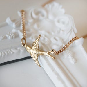 Gold Swallow Necklace