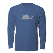 Image of Distressed Sailfish AVIDry L/S - Navy