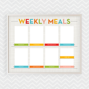 Image of Bright & Mod Menu Planner - PDF