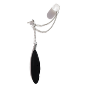 Image of Black feather ear cuff