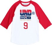 Image of BASEBALL DREAM 3/4 raglan Tee | white/red