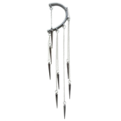 Image of Ear cuff with silver coloured spikes