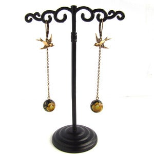 Image of Kotori earrings with yellow rose